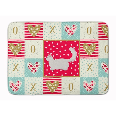 Carolines Treasures 19 x 27 in. Munchkin No.2 Cat Love Machine Washable Memory Foam Mat CK5651RUG